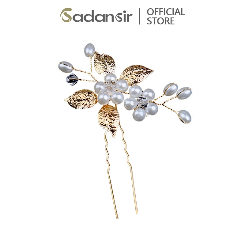 Sadansir Jepit Rambut Pengantin Jepit Rambut Bunga Mutiara Buatan Tangan Hiasan Kepala Rambut