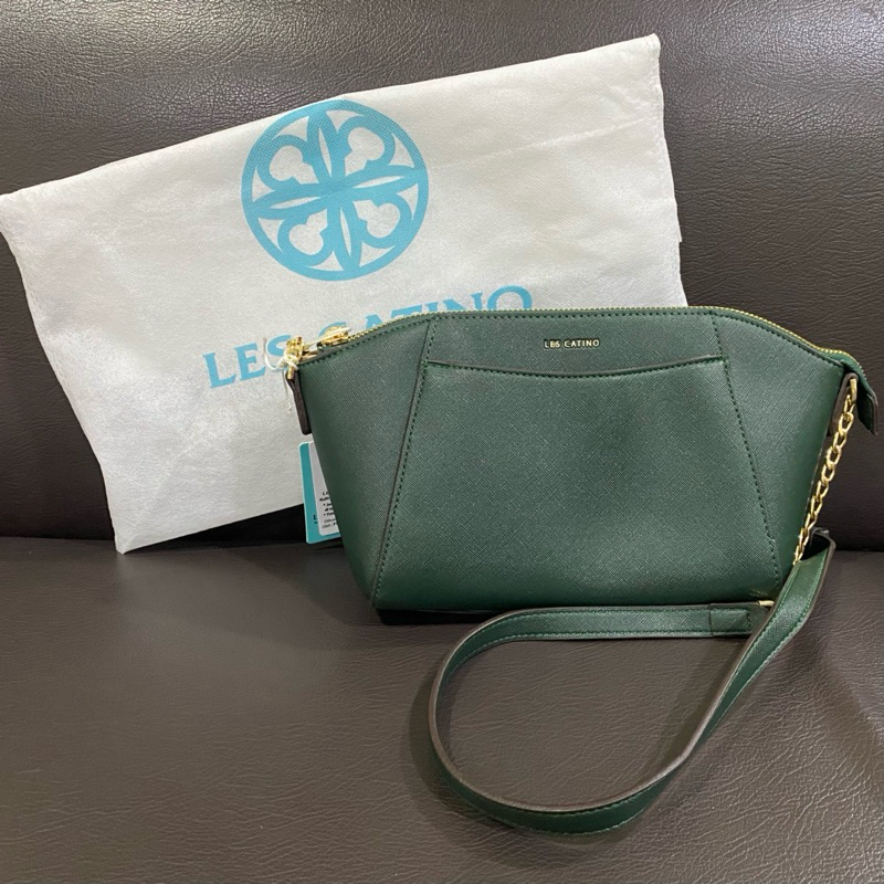 Les Catino Tas Selempang Wanita / Hijau Botol / NEW