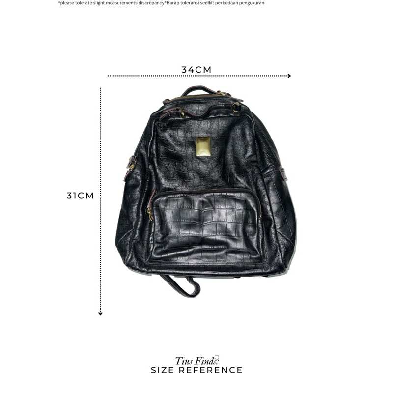 morgan mainan ransel kulit hitam morgan the toy black backpack leather