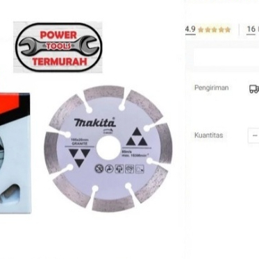 

Diamond Wheel MAKITA 4" D-44351 Granite Mata Pisau Potong Keramik 105