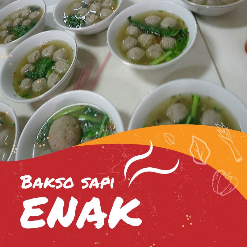 

Bakso sapi isi 12pcs (gratis bumbu kuah segar dan saos,minyak bawang)