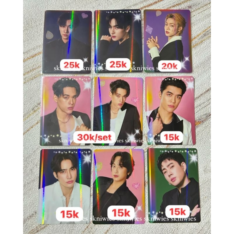 black in color collectible card pc photocard cc gmmtv naiin earth pirapat lykn lego off jumpol joss 