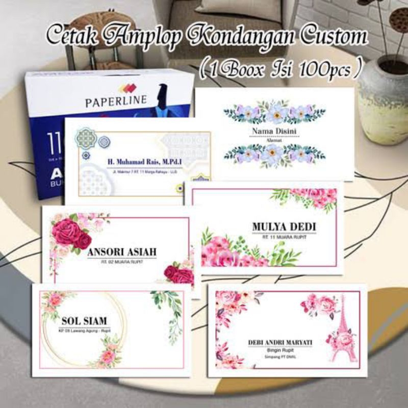 

Amplop Kondangan Custom Nama 100pcs