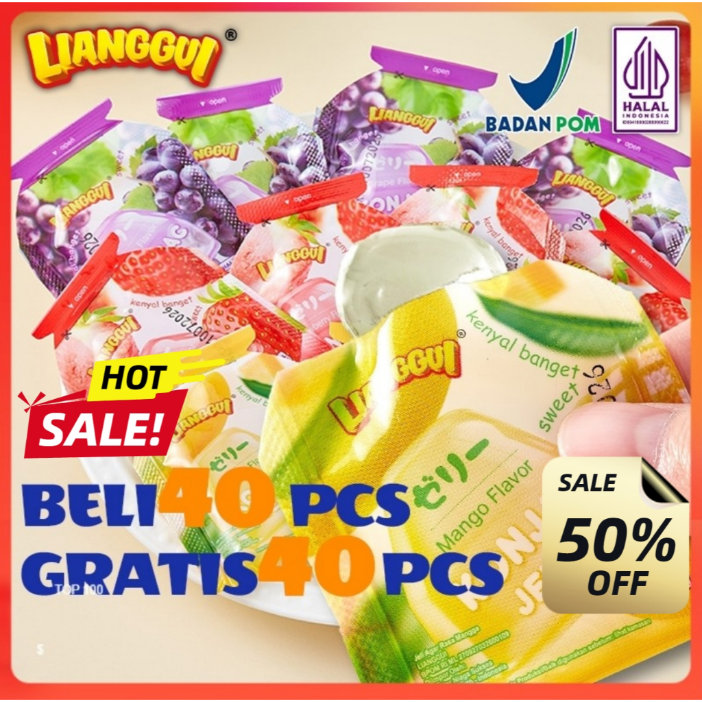 

[Pengiriman 24 jam][Buy 40 bags Take 40 bags]Lianggui HALAL Konjac Jelly Kenyal 800g& Segar Mangga Strawberry Anggur | Tanpa Rasa Bersalah | Enak & Sehat | Cocok untuk Diet & Snack Sehat | Snack Kue Lebaran | Cocok untuk Semua Usia Hampers/Gift