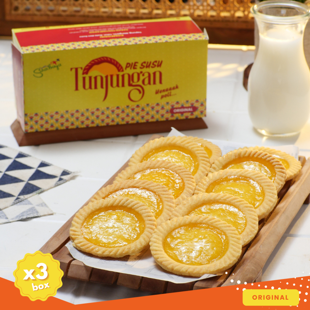 

PIE SUSU TUNJUNGAN ORIGINAL x3 Box (30 pcs) oleh oleh khas Surabaya