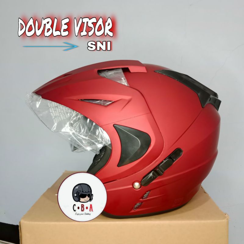 Helm Ink Jp 8 T1 Double Visor Premium Original Sni Cnp