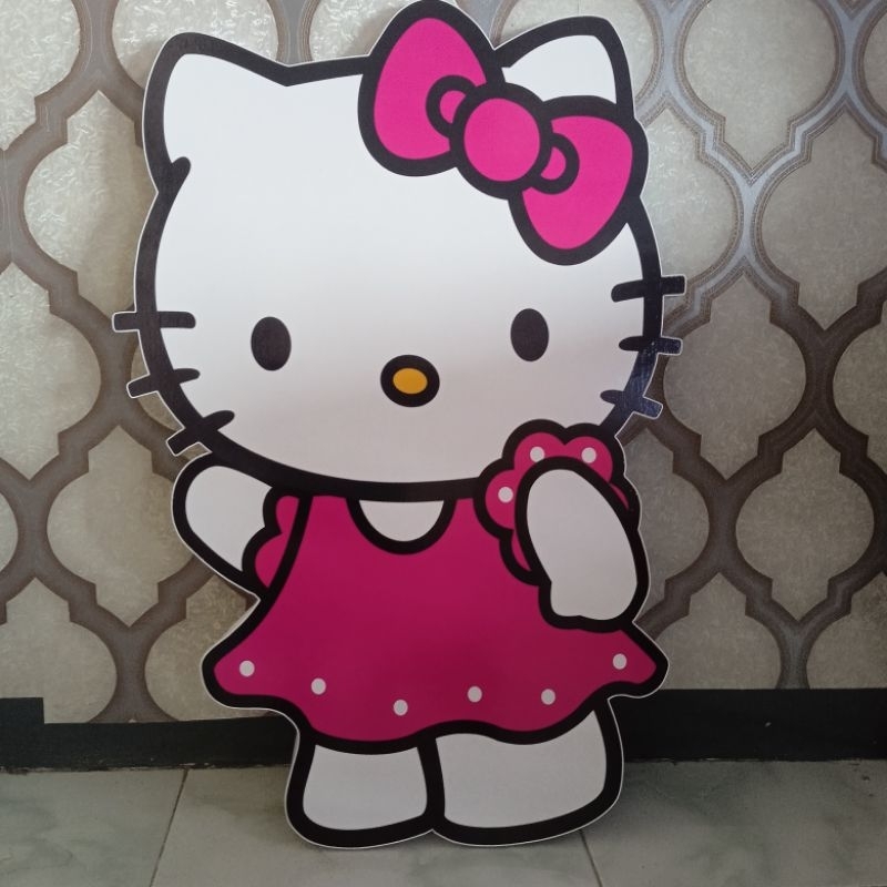 ornamen karakter lampu plafon hello kitty+lampu