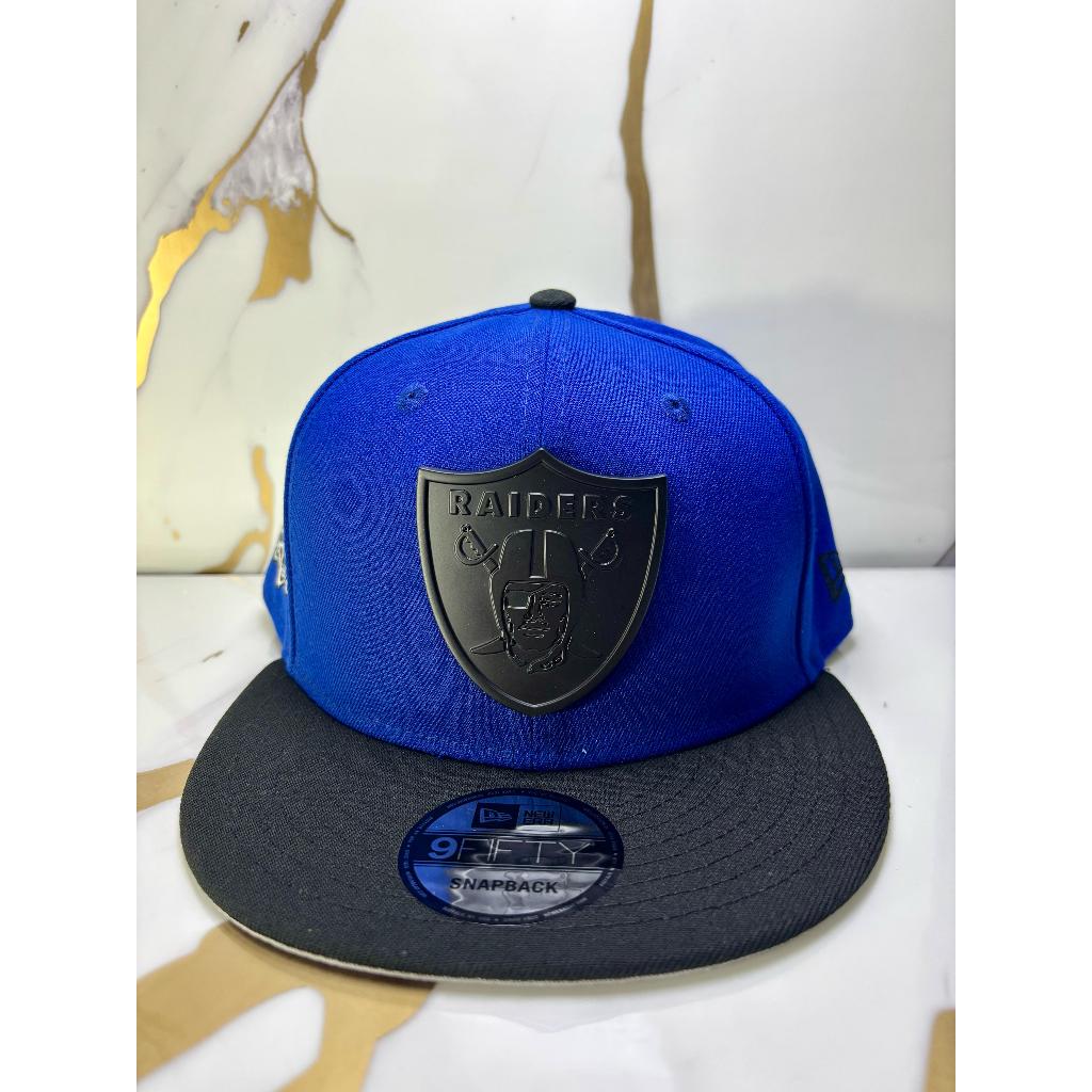 Topi New Era Las Vegas Raiders 60 Anniversary Royal and Black Metal 9Fifty Snapback Original