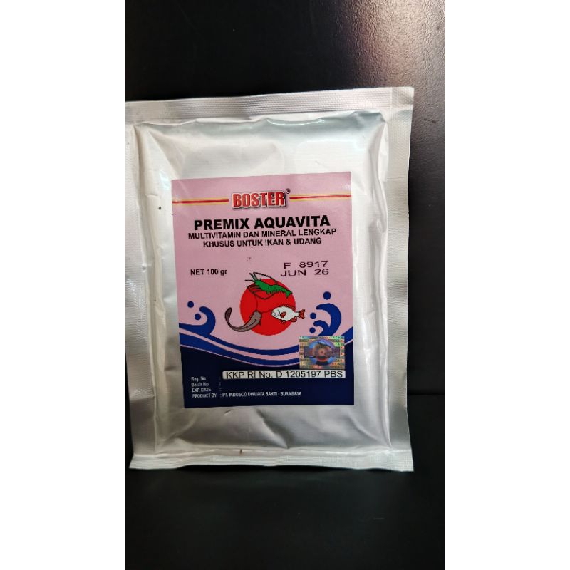 BOSTER PREMIX AQUAVITA multivitamin dan mineral  lengkap  khusus untuk ikan dan udang