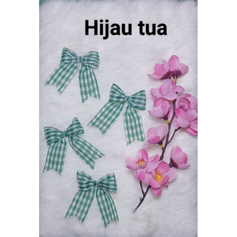 

pita jadi motif kotak 2,5 cm isi 50 pcs pita hampers pita souvenir pita siap pakai