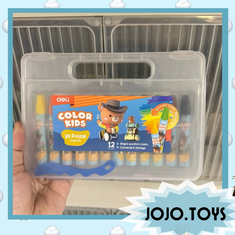 

Oil Pastel Crayon 12 Warna Deli - Warna cerah sempurna dan tidak beracun - alat menggambar mewarnai anak