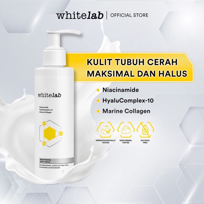 WHITELAB Melembabkan Kulit Brightening Body Serum (Body Lotion) 200gr Whitelab Brightening Body Seru