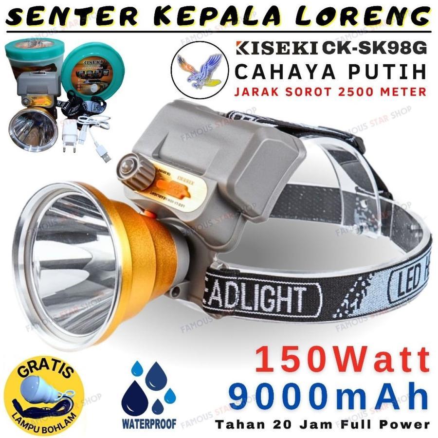 Senter Kepala LED KISEKI CK SK88 80 Wat / KISEKI CK SK98G 150 Wat / KISEKI CK SK78 80 Wat Headlamp D