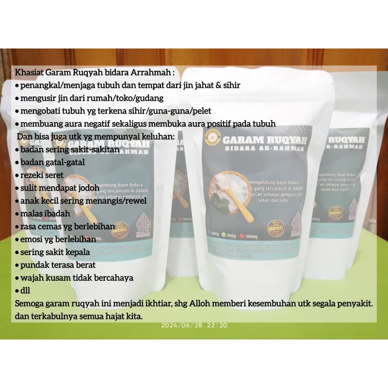 

Arrahmah Garam Ruqyah Asli 250 g