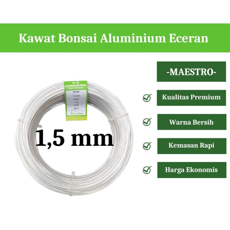Kawat Bonsai Ecer Murah Ukuran 1,5 mm