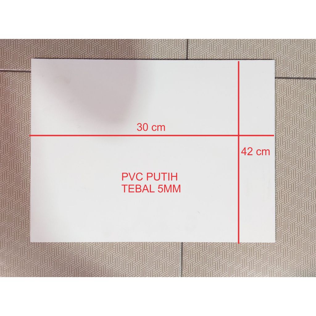 PVC Putih Lembaran Potongan Tebal 5mm Uk A3 (30x42) cm Per lembar Foam Board Papan