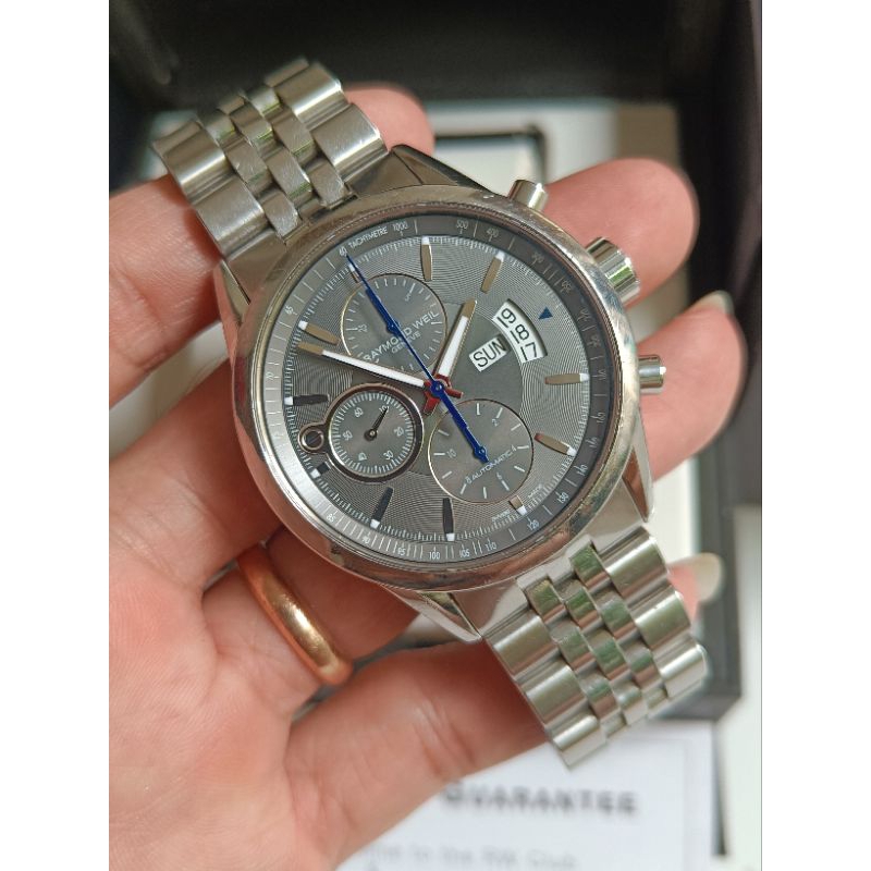 Raymond Weil freelancer automatic chronograph 7730 mewah original bekas lengkap box bagus normal sem