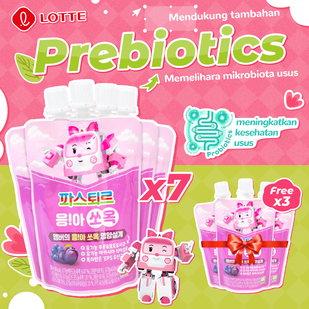 

Jus apel anggur plum bebas gula 80ml mendukung sistem pencernaan anak-anak COMBO 7 - LOTTE ORGANIC