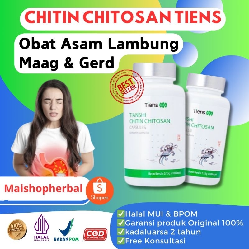 Chitin Chitosan Obat Asam Lambung Kronis Maag Herbal China Original