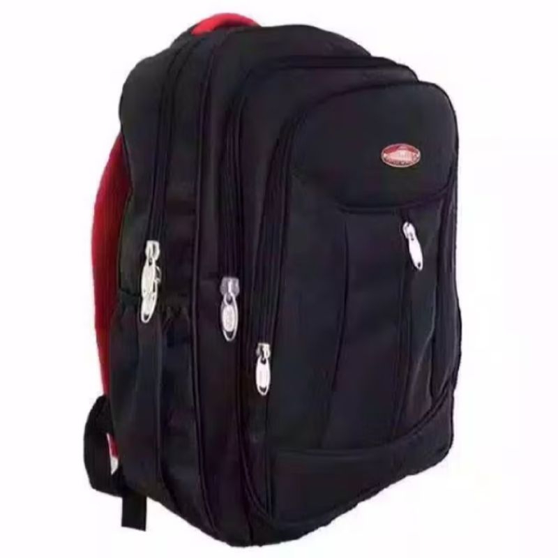Tas Sekolah Pria Ransel Kerja Laki Laki Motip Polos