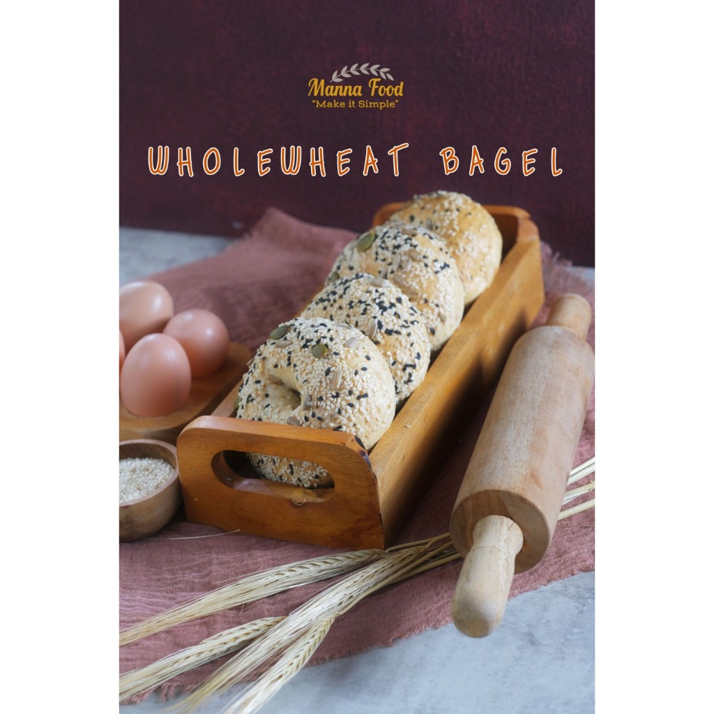 

Manna Food Bagel Wholewheat (Gandum ) isi 3 pcs