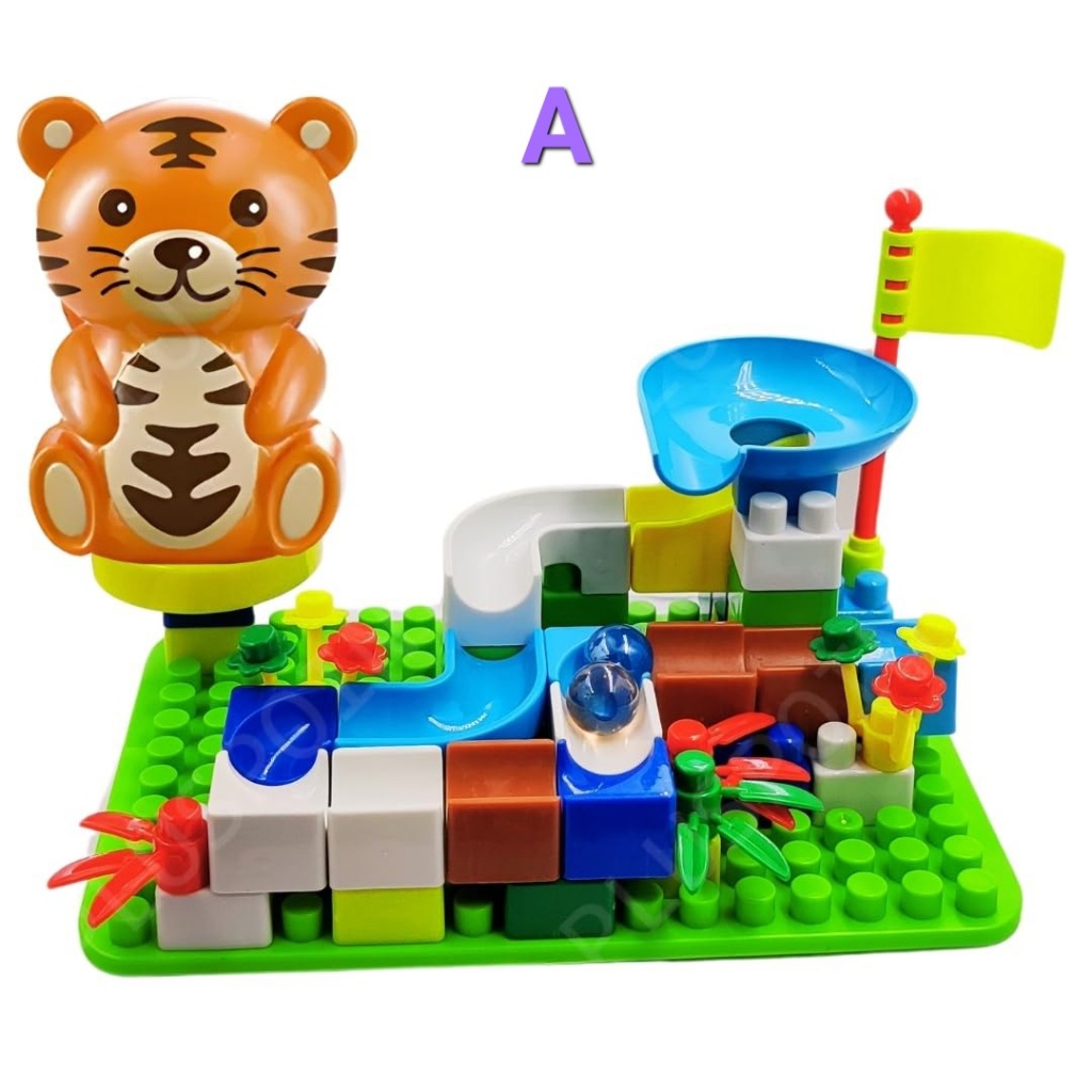 [ BISA COD ] DIY MARBLE RUN BUILDING BLOCKS (Magnetic Stick Rolling Ball Baby Toy Bola Balap Keleren