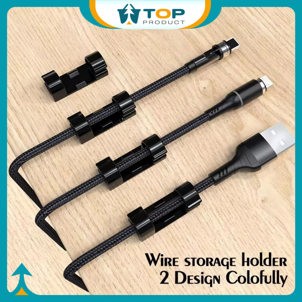20PCS Clip Cable Oragnizer Klem Kabel Tempel Serbaguna Klip kabel Tanpa Paku AH110