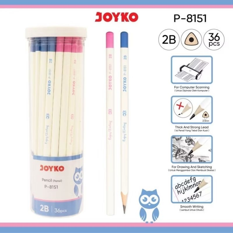

Pensil 2B Joyko P-8151 ( 36 Pcs/ Tabung )