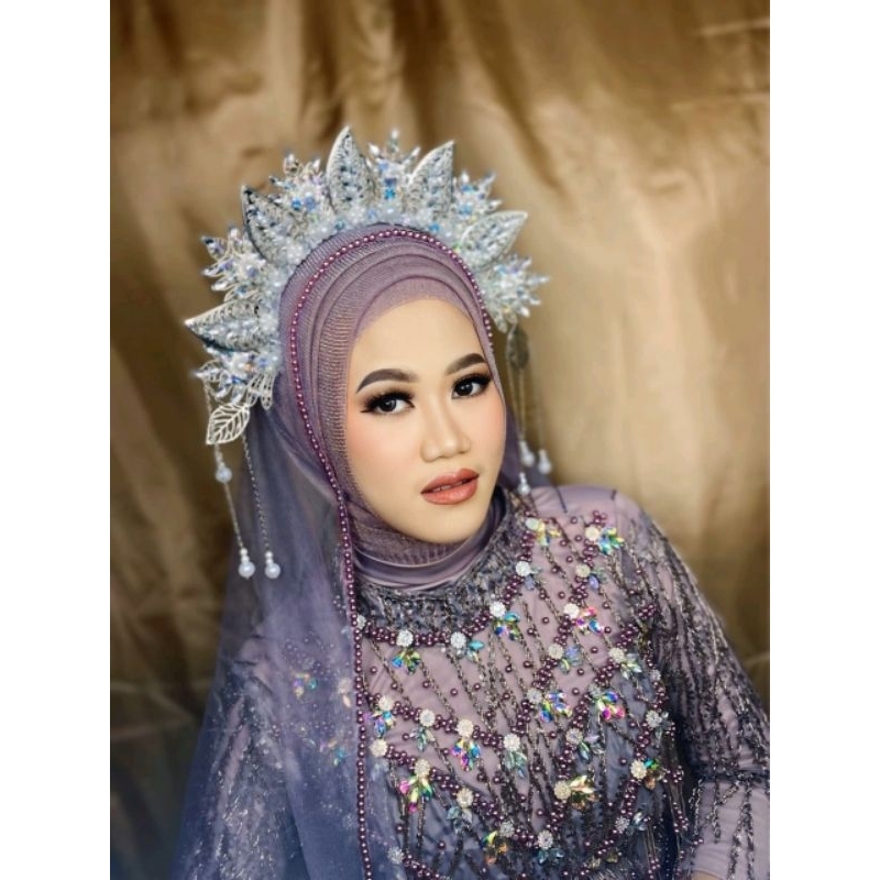 Mahkota tari daun merak//Aksesoris kepala//Bando tari//Aksesoris sanggar//Aksesoris sanggul