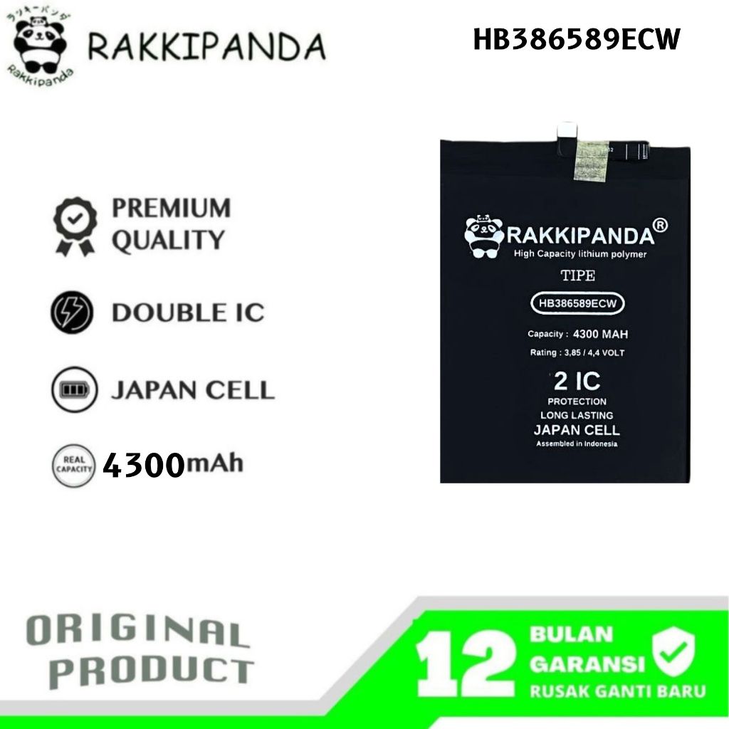 RakkiPanda - HB386589ECW P10 Plus/Honor 8X/Mate 20 Lite/Nova 3/Nova 4/Nova 5T/Honor Play COR-L29 Bat