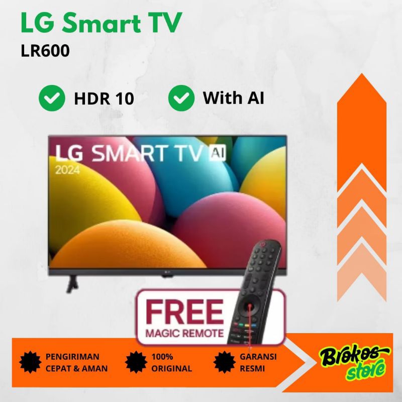 LG 32 Inch Smart TV LR600 Garansi Resmi with Magic remote
