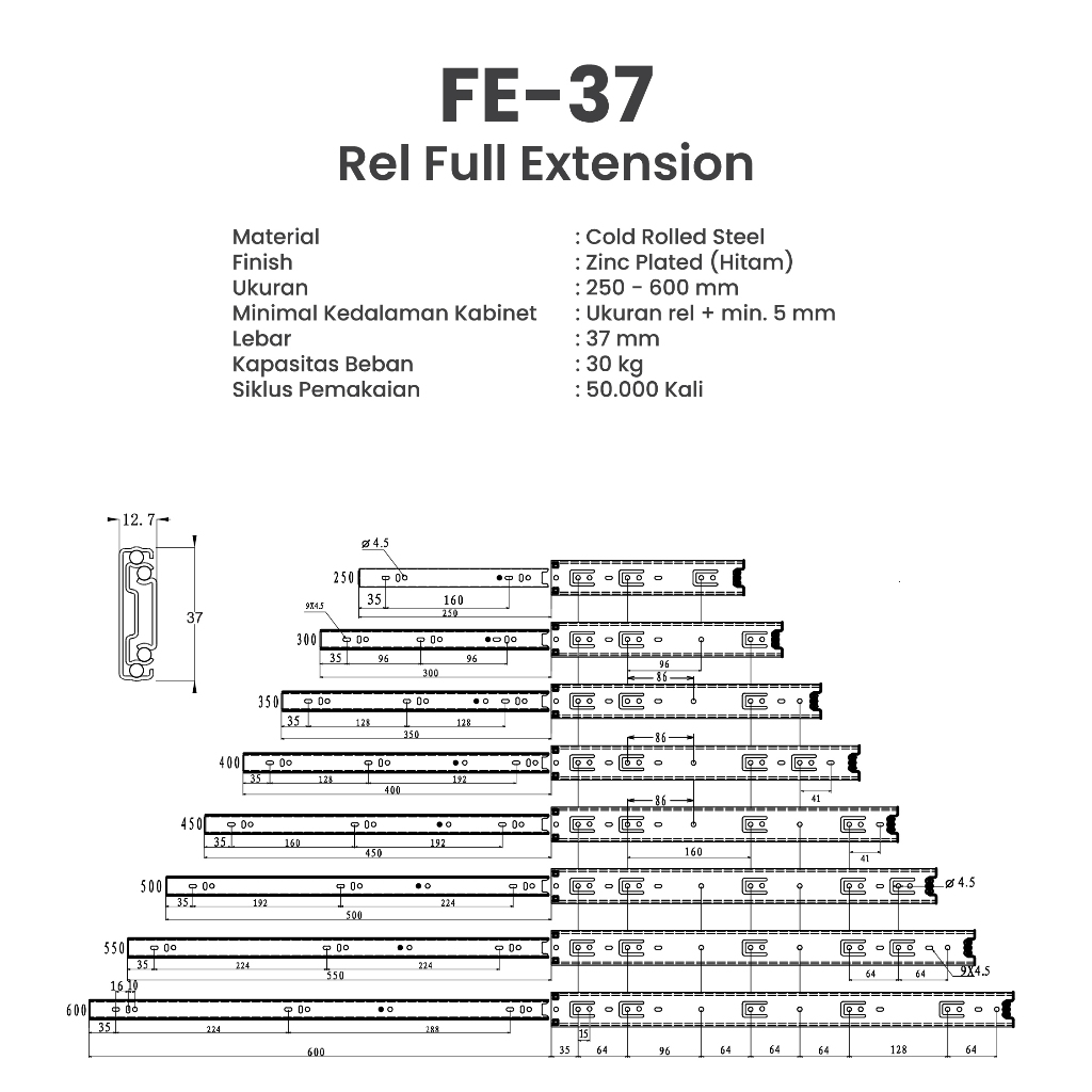 JKLP Rel Laci Huben FE37 Full Extension Double Track Rel Laci Double TRACK Rel Laci Slow Motion Rel