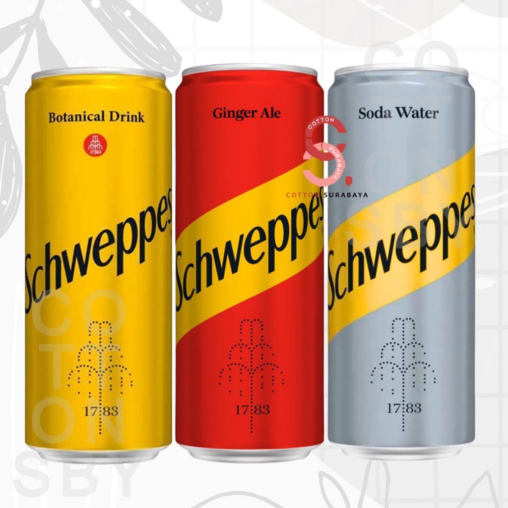 

[ PER KALENG ] Schweppes Botanical Drink Tonic Water Ginger Ale Soda Water 250ml