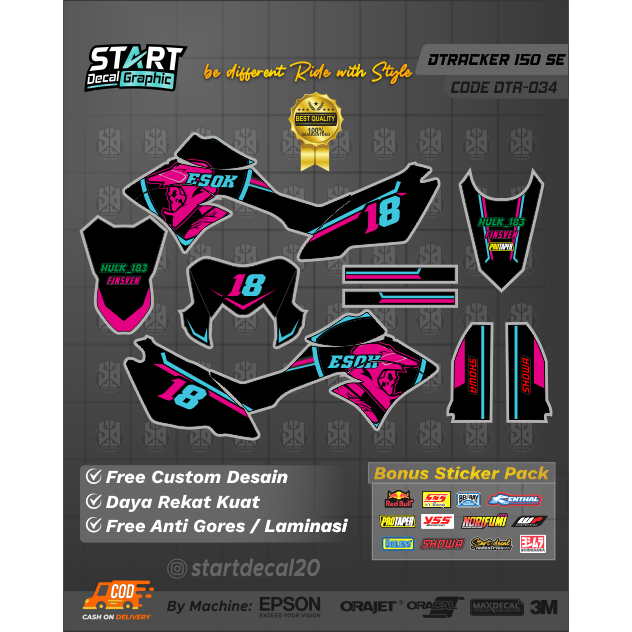 Decal Dtracker 150 SE/BF FULL BODY CODE DTR 034