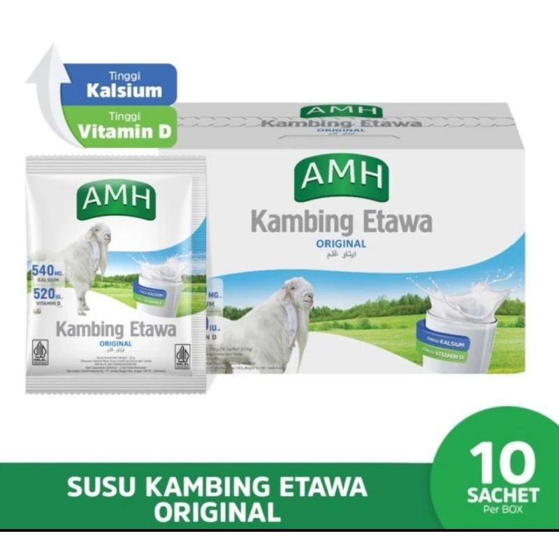 

Susu Kambing Etawa AHM Original 1 Box Isi 10 sachet Milk Dairy Bubuk Bahan - Original
