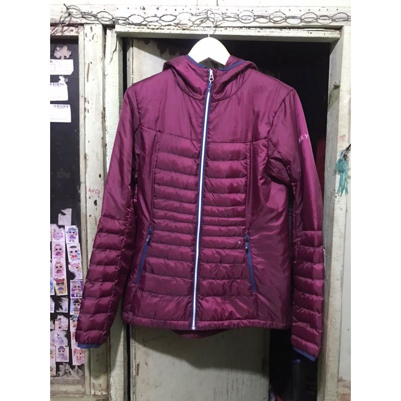JACKET BULU ANGSA PUFFER ROXY SECOND PRELOVED DOWN JACKET
