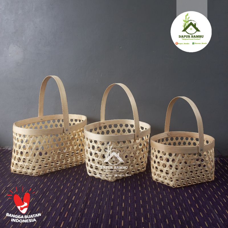 KERANJANG BAMBU/TAS BAMBU/HAMPERS BAMBU