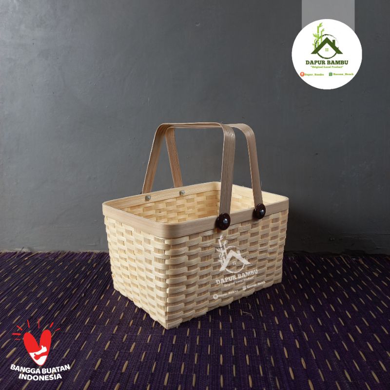 KERANJANG BAMBU ANYELIR/KERANJANG BAMBU/TAS BAMBU/HAMPERS BAMBU