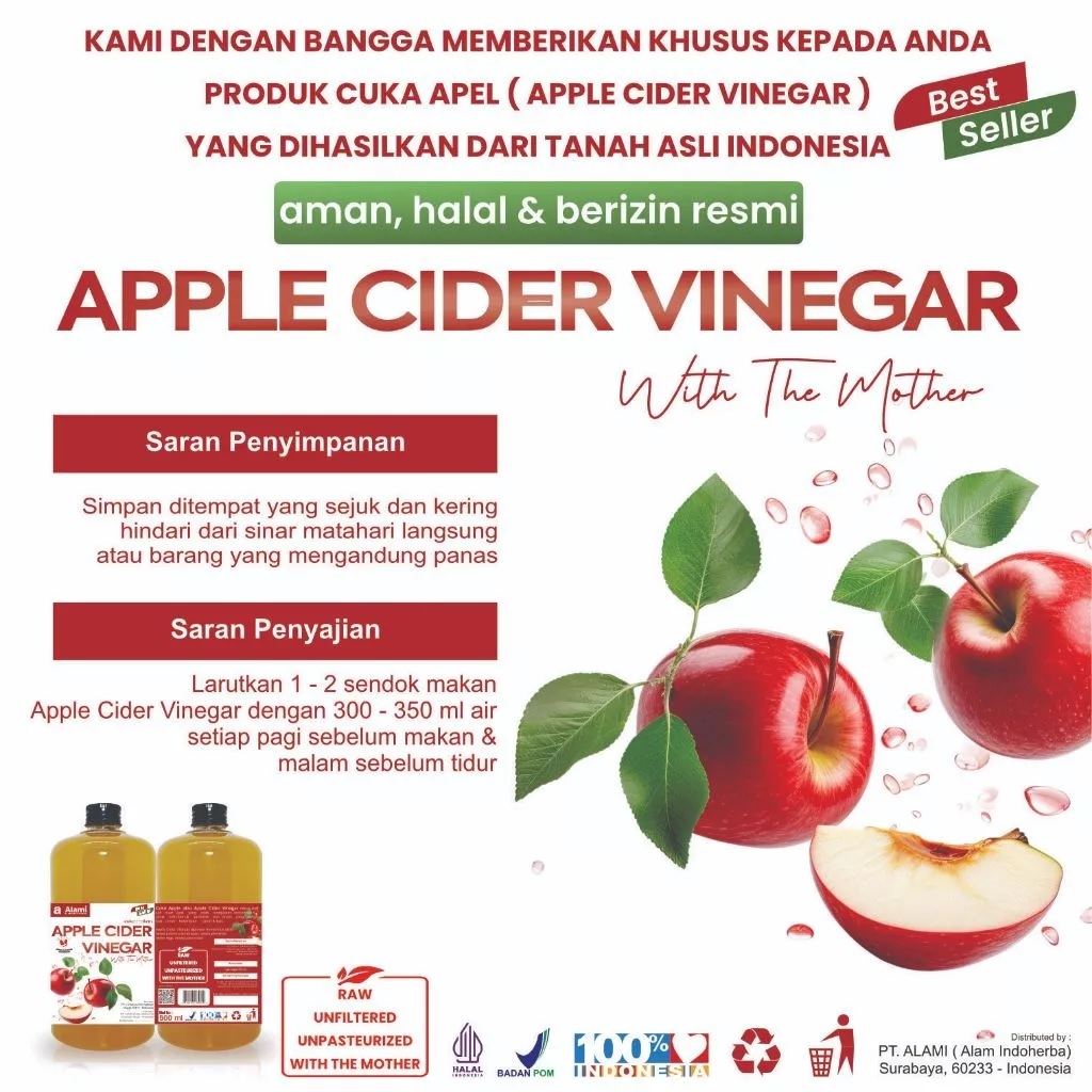 

Cuka Apel 250ml Organik Untuk Diet With The Mother | Alami Cuka Apel 250ml Organik Untuk Diet Detoks