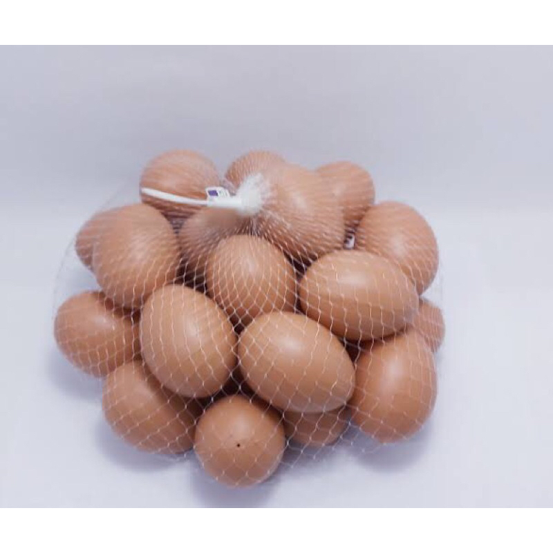 Jual Mainan Telur Plastik coklat untuk semua Kerajinan harga per pcs