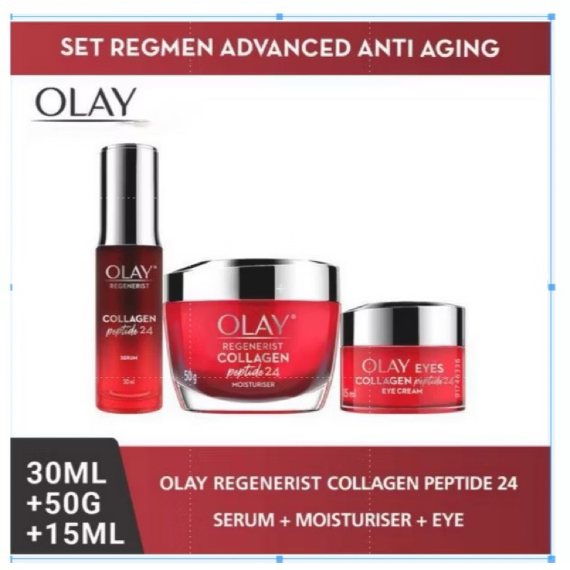 OLAY REGENERIST COLLAGEN PEPTIDE 24 | MOISTURISER CREAM KRIM PELEMBAB 50G | Olay Collagen Serum 50ML