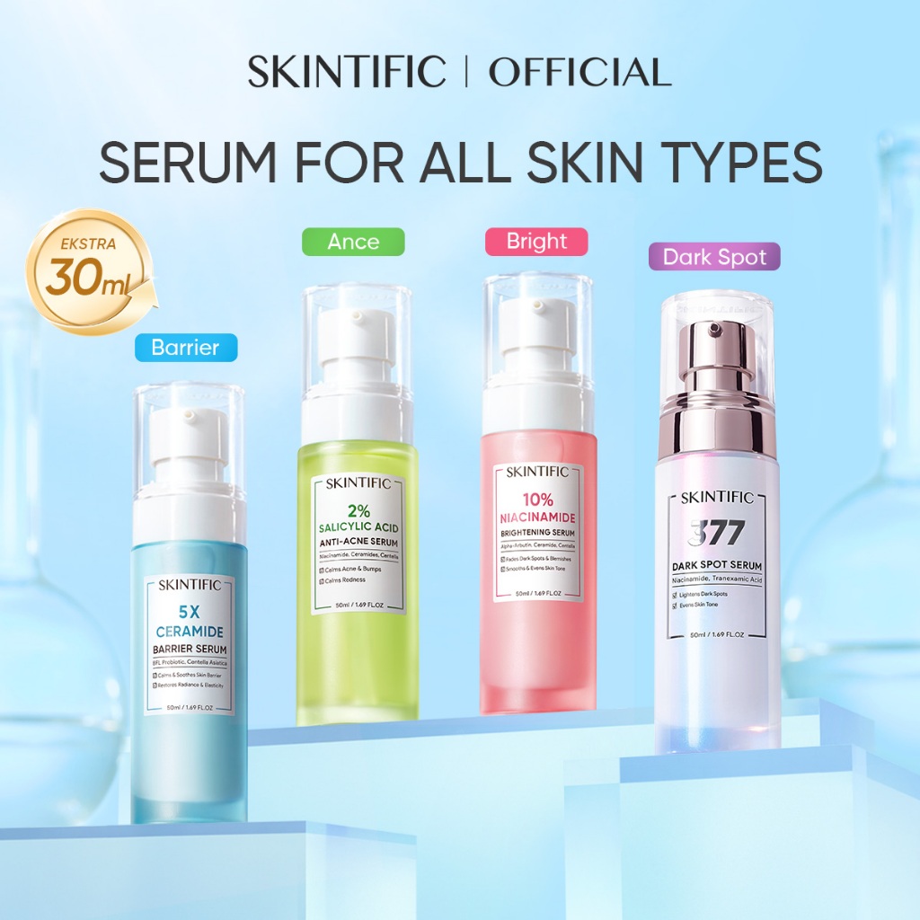 [ ! TERBATAS ! ] SKINTIFIC - Facial Serum BIG SIZE Essence Wajah - 5X Ceramide Barrier Serum 50ml / 