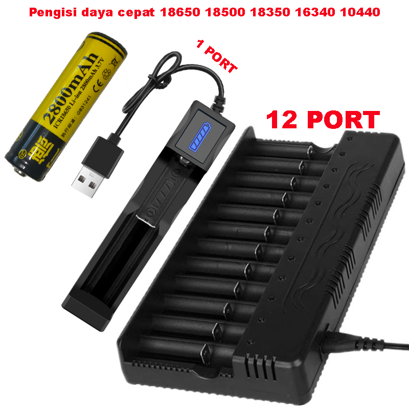 charger baterai original 3.7V - 4.2V Destop Baterai 18650 18500 18350 16340 10440 original BERGARANS