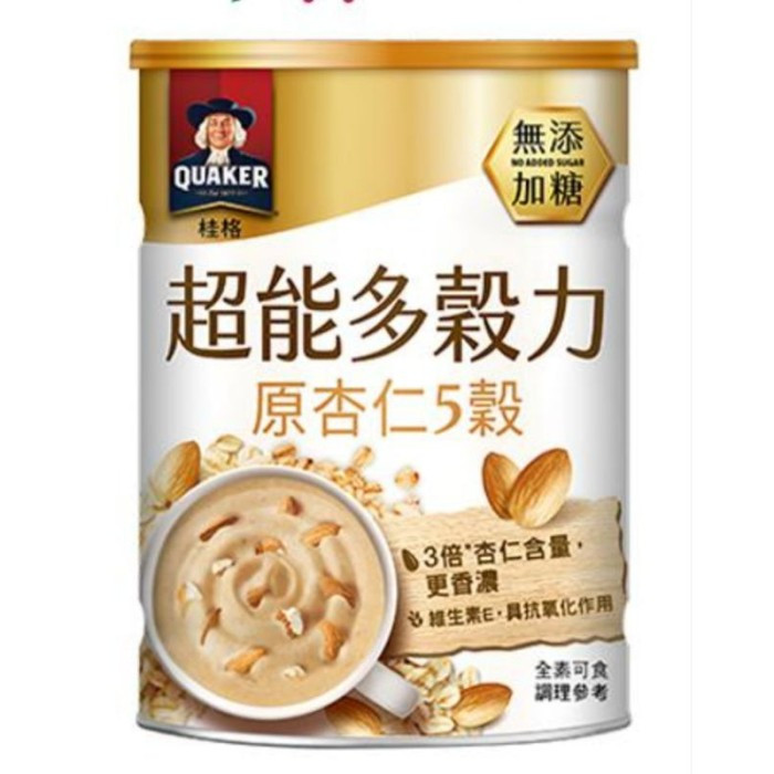 

Quaker Super Multi-Grain-Original Almond 5 Butir (Non Gula) 390G