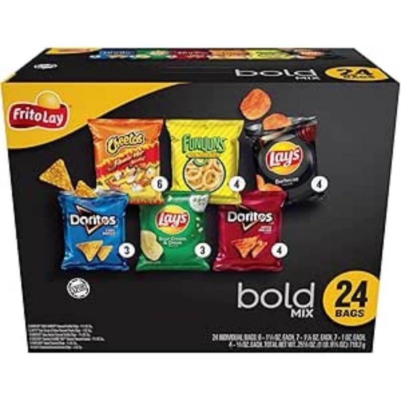 

Lay's Bold Mix Party Size Variety Pack Chips Snacks - 24 bags