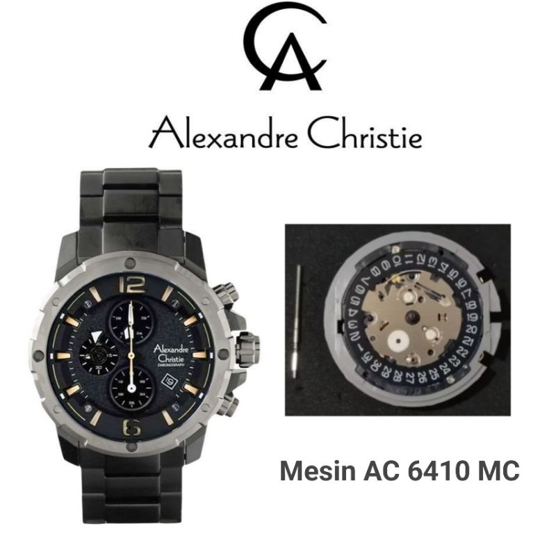 Mesin Jam Tangan Alexandre Christie Type AC 6410 MC / 6410MC Original
