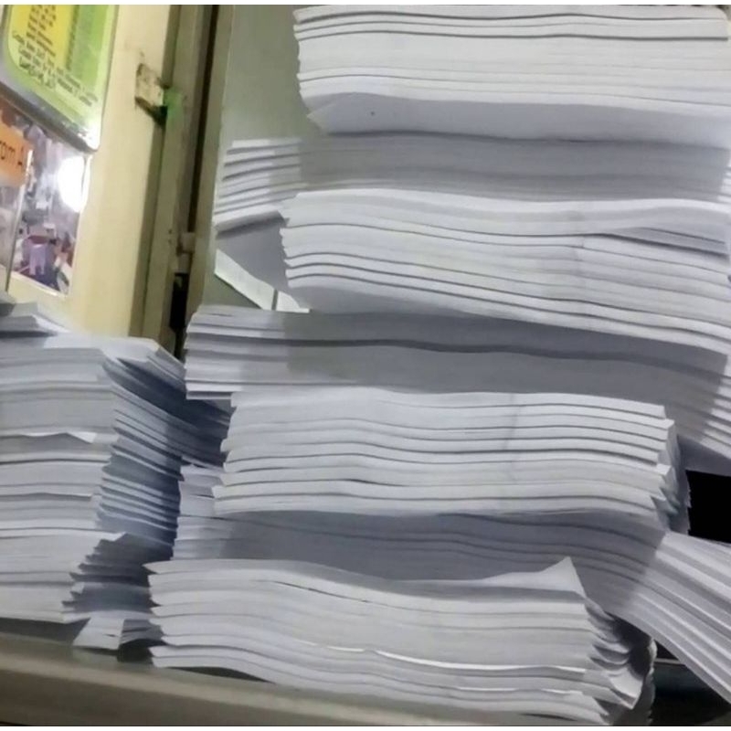 

Kertas bekas kantoran bersih ukuran f4 & a4 murah meriah 1 kg