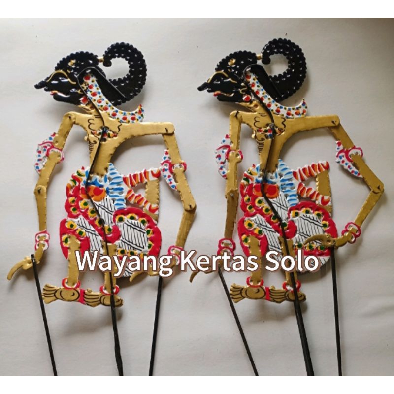 Wayang Kulit Kertas Sepasang Nakula & Sadewa