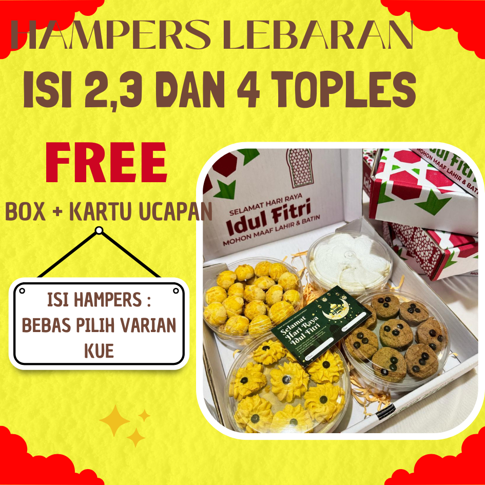 

TERLARIS | HAMPERS KUE KERING LEBARAN IDUL FITRI 2025 , NATAL / HAMPERS KUE KERING IDUL FITRI 2025