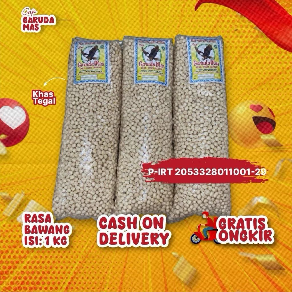 

PILUS KLETUK BAWANG KUCAI CAP GARUDA MAS ASLI TEGAL 1 kg Butiran Kecil Renyah Dan Gurih